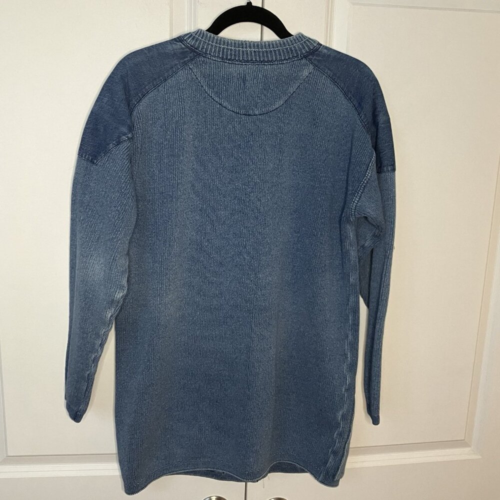 Vintage Ron Indigo Cardigan Sweater Mens M‎ Knit Grandpa Cottage Cabin - Picture 6 of 8